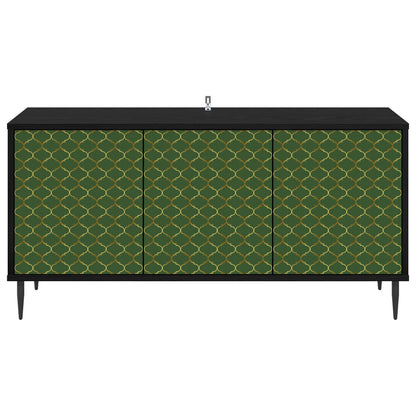 vidaXL TV Cabinet GELEEN 102 x 33 x 51 cm Black Oak Engineered Wood 4