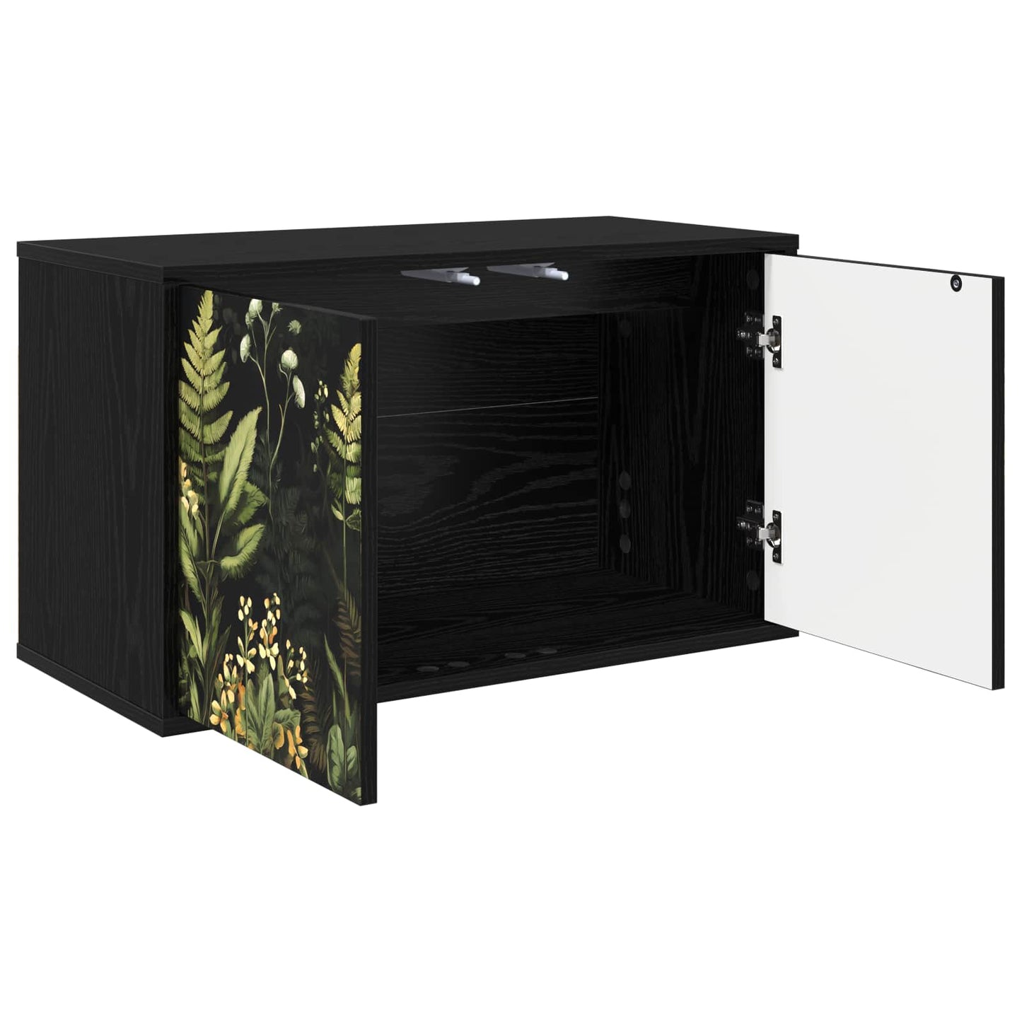 vidaXL Wall-mounted TV Cabinet RHENEN 69 x 33 x 40 cm Black Oak 2