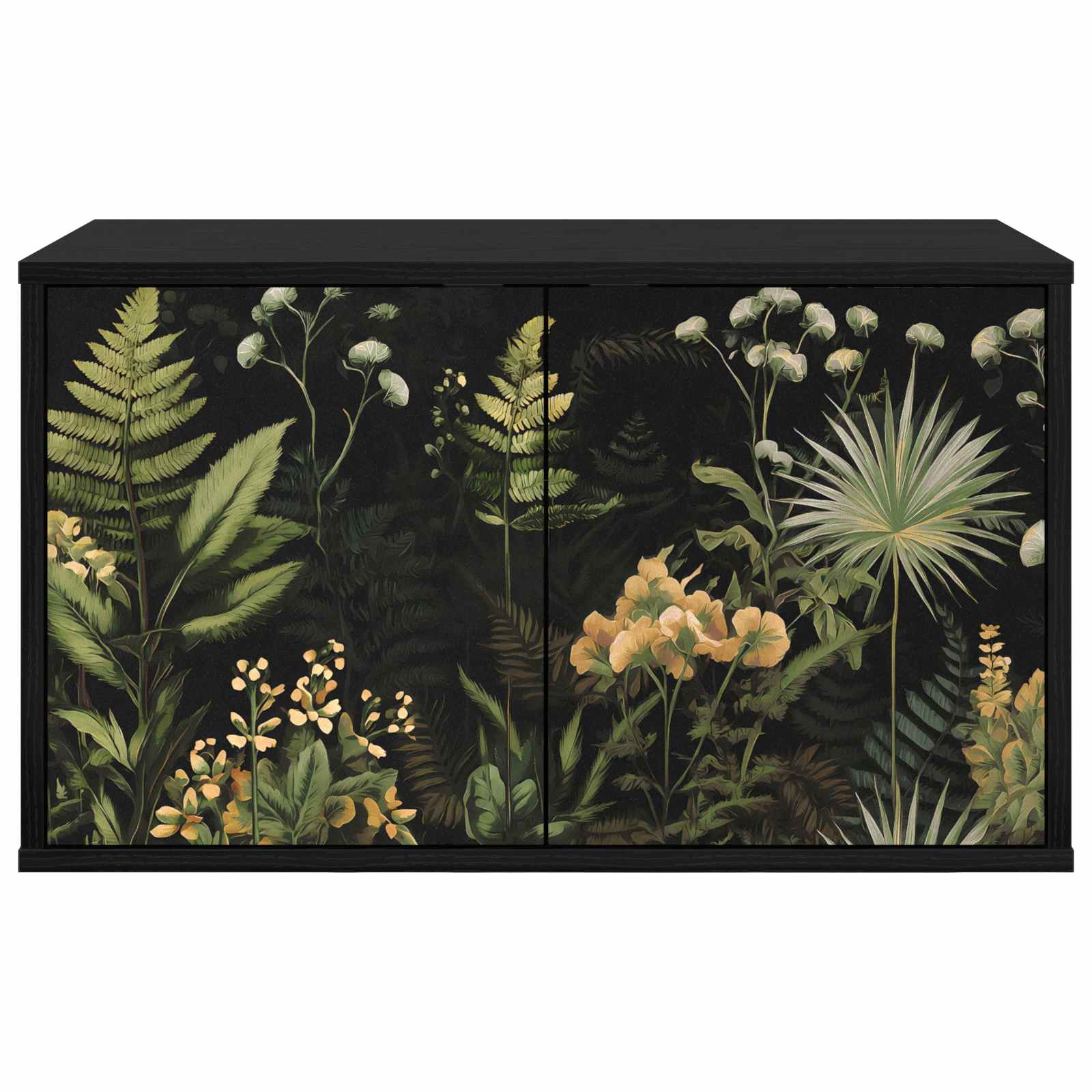 vidaXL Wall-mounted TV Cabinet RHENEN 69 x 33 x 40 cm Black Oak 3