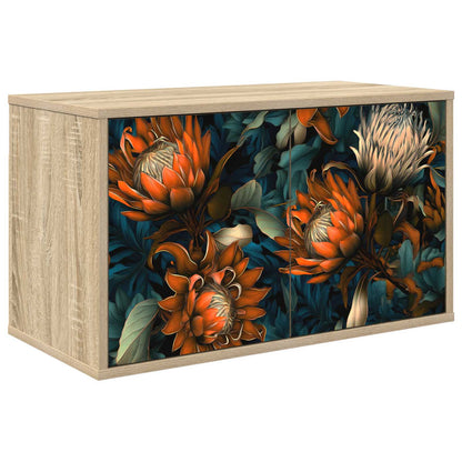 vidaXL Wall-mounted TV Cabinet LOCHEM 69 x 33 x 40 cm Sonoma Oak 1