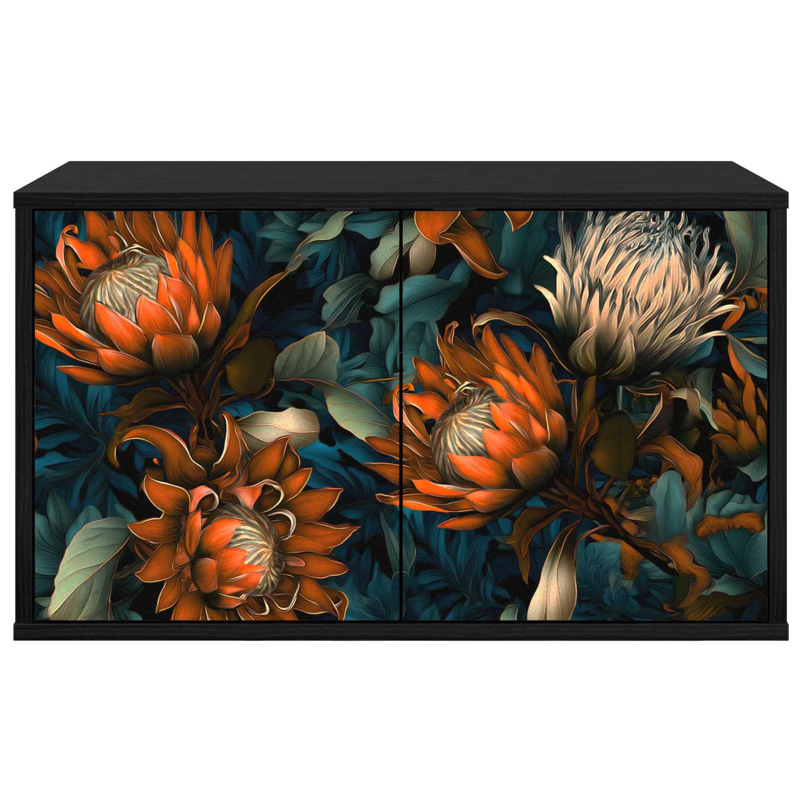vidaXL Wall-mounted TV Cabinet LOCHEM 69 x 33 x 40 cm Black Oak 3