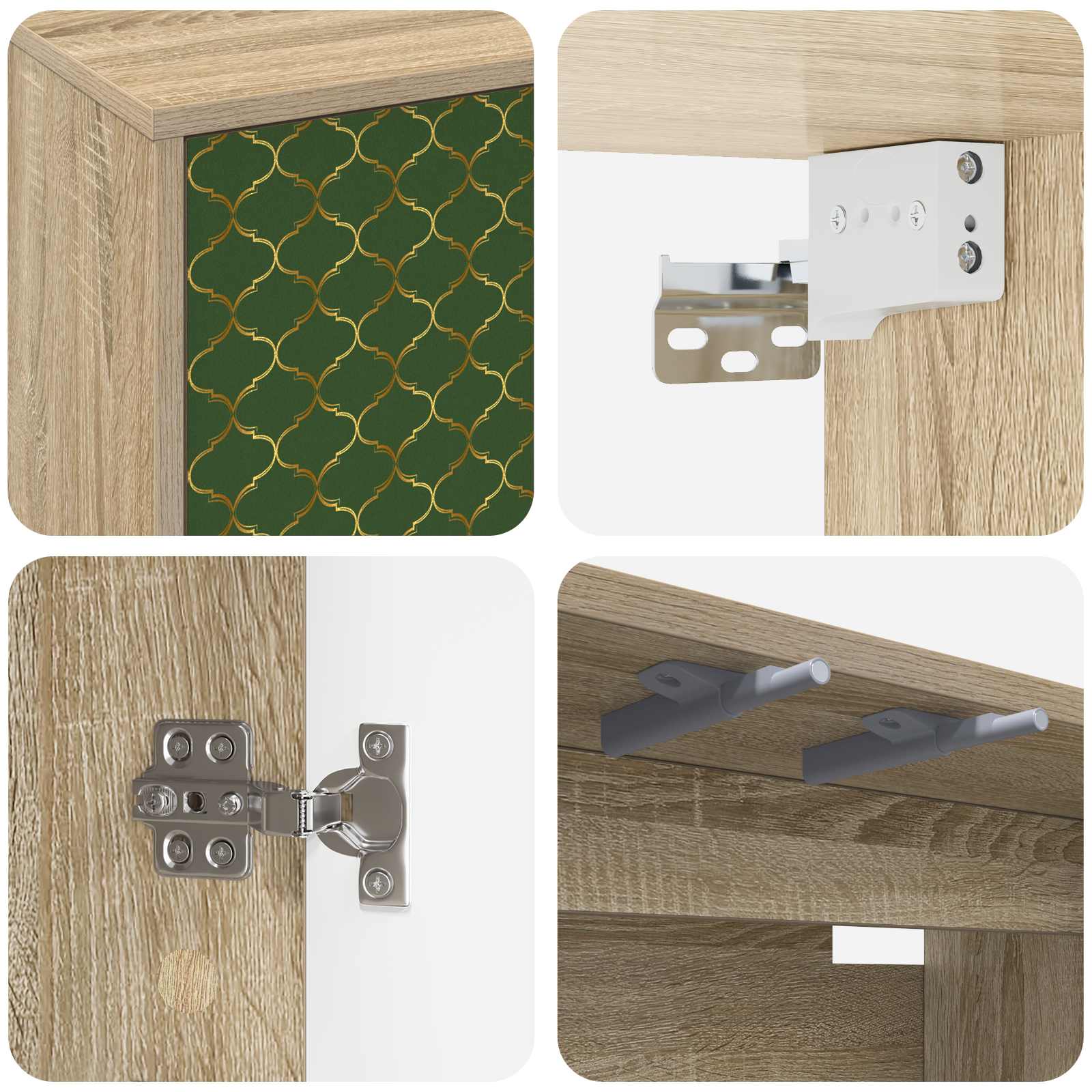 vidaXL Wall-mounted TV Cabinet GELEEN 69 x 33 x 40 cm Sonoma Oak 5