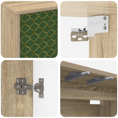 vidaXL Wall-mounted TV Cabinet GELEEN 69 x 33 x 40 cm Sonoma Oak 5