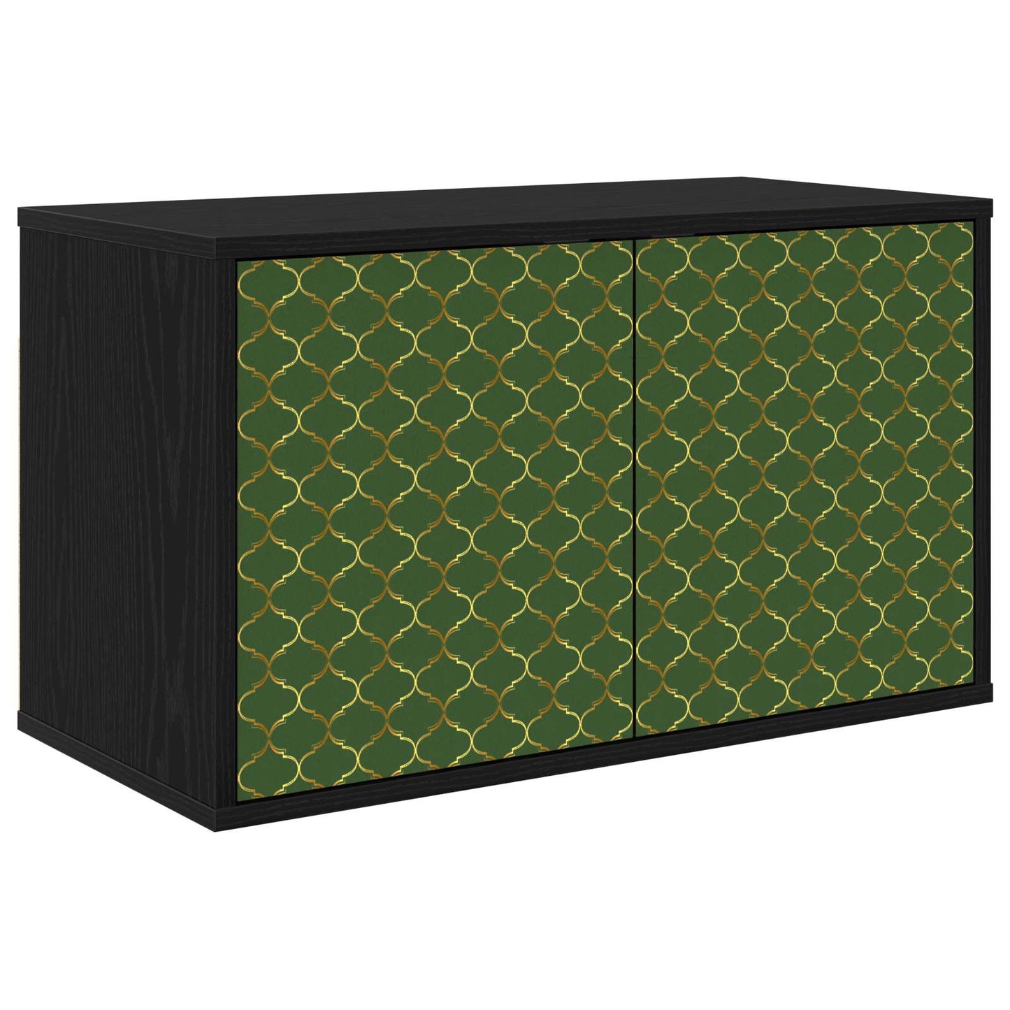 vidaXL Wall-mounted TV Cabinet GELEEN 69 x 33 x 40 cm Black Oak 1
