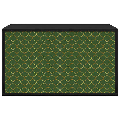 vidaXL Wall-mounted TV Cabinet GELEEN 69 x 33 x 40 cm Black Oak 3