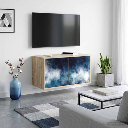 vidaXL Wall-mounted TV Cabinet RAALTE 69 x 33 x 40 cm Sonoma Oak 1