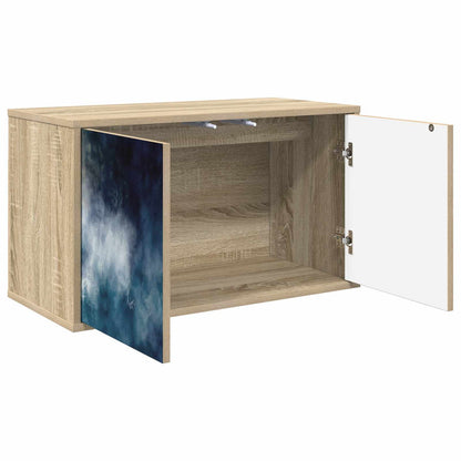 vidaXL Wall-mounted TV Cabinet RAALTE 69 x 33 x 40 cm Sonoma Oak 3