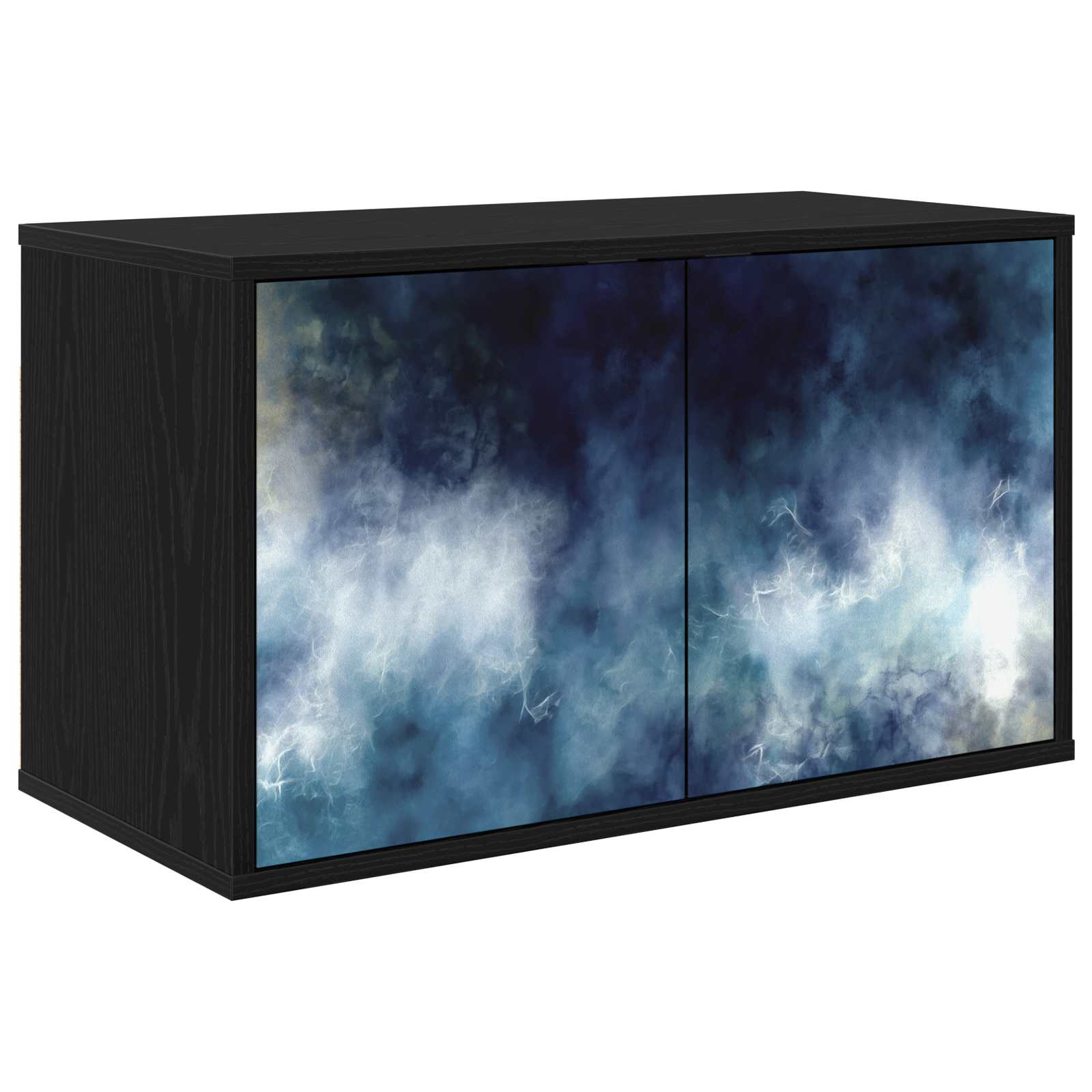 vidaXL Wall-mounted TV Cabinet RAALTE 69 x 33 x 40 cm Black Oak 2