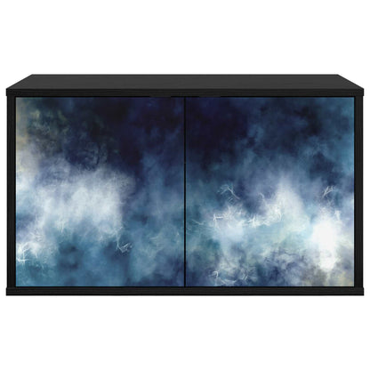 vidaXL Wall-mounted TV Cabinet RAALTE 69 x 33 x 40 cm Black Oak 5