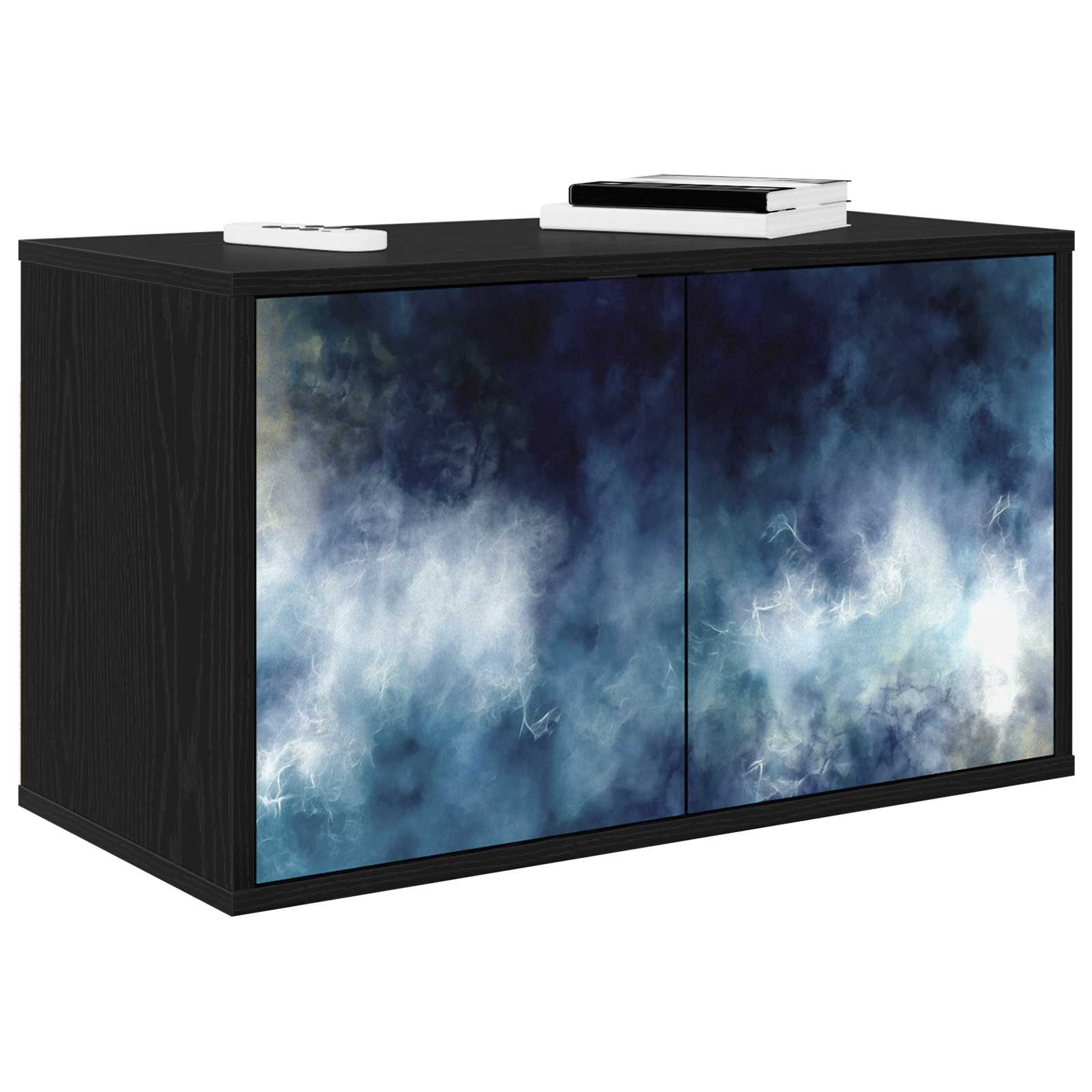 vidaXL Wall-mounted TV Cabinet RAALTE 69 x 33 x 40 cm Black Oak 3