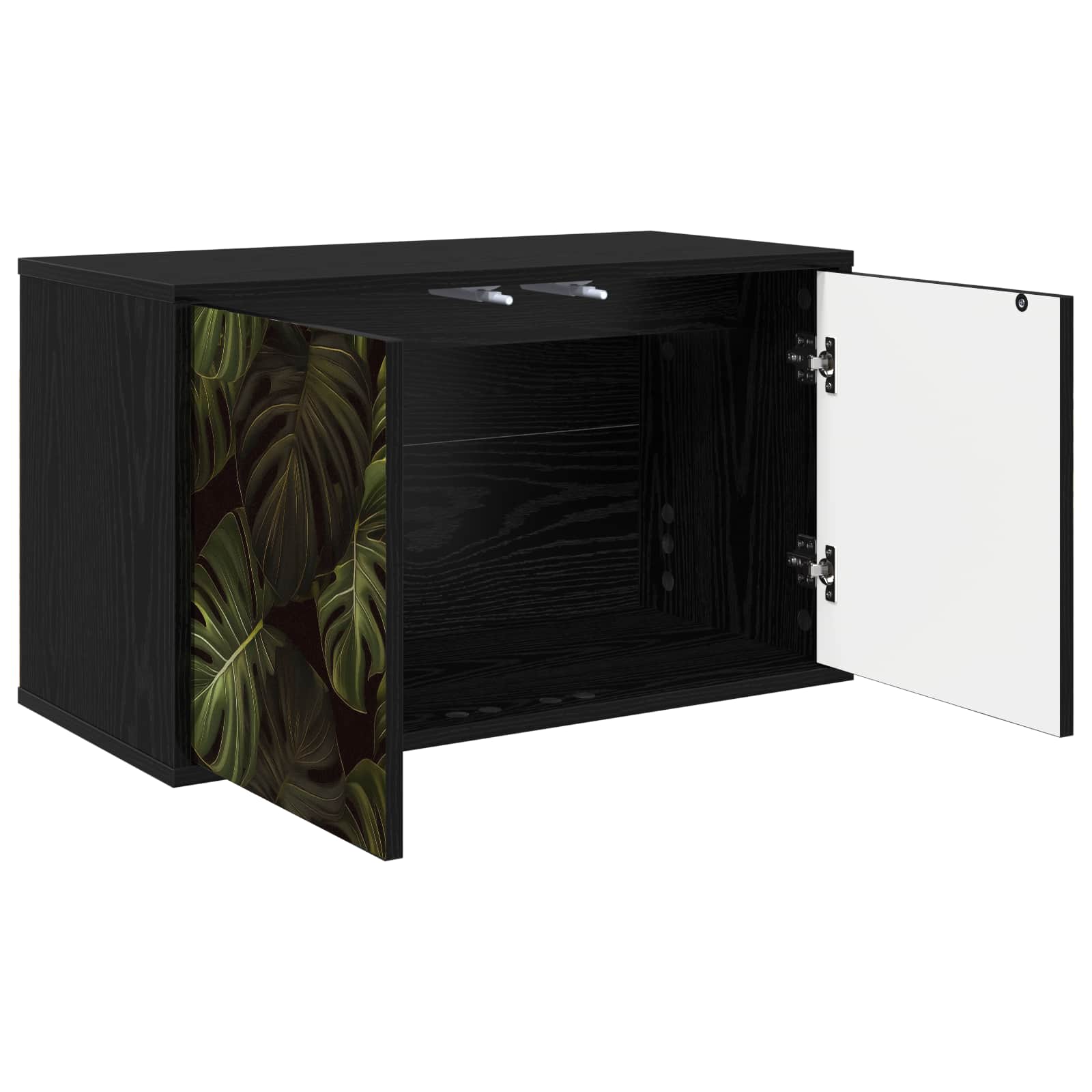 vidaXL Wall-mounted TV Cabinet ELBURG 69 x 33 x 40 cm Black Oak 2
