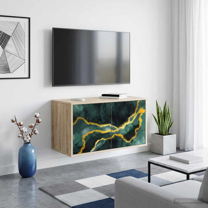 vidaXL Wall-mounted TV Cabinet WIJHE 69 x 33 x 40 cm Sonoma Oak 1