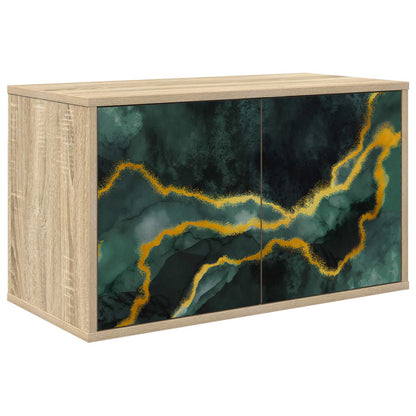vidaXL Wall-mounted TV Cabinet WIJHE 69 x 33 x 40 cm Sonoma Oak 2