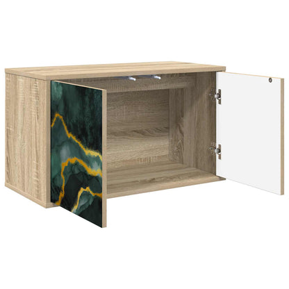 vidaXL Wall-mounted TV Cabinet WIJHE 69 x 33 x 40 cm Sonoma Oak 3