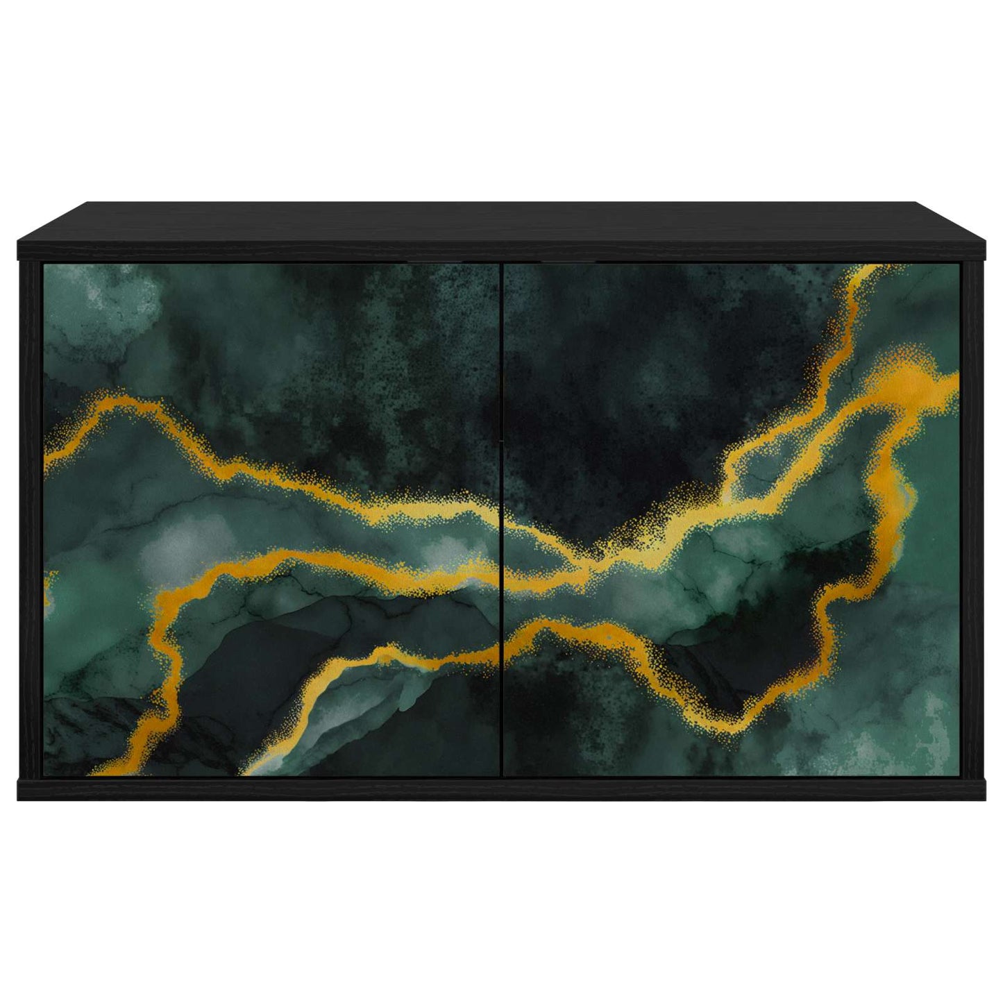 vidaXL Wall-mounted TV Cabinet WIJHE 69 x 33 x 40 cm Black Oak 4