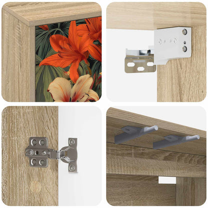 vidaXL Wall-mounted TV Cabinet GENNEP 69 x 33 x 40 cm Sonoma Oak 5