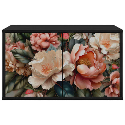 vidaXL Wall-mounted TV Cabinet BORNE 69 x 33 x 40 cm Black Oak 3