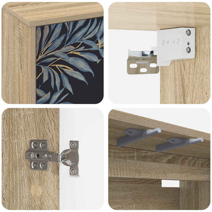 vidaXL Wall-mounted TV Cabinet DOKKUM 69 x 33 x 40 cm Sonoma Oak 6