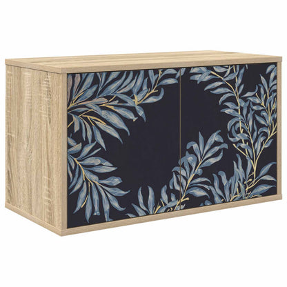 vidaXL Wall-mounted TV Cabinet DOKKUM 69 x 33 x 40 cm Sonoma Oak 2
