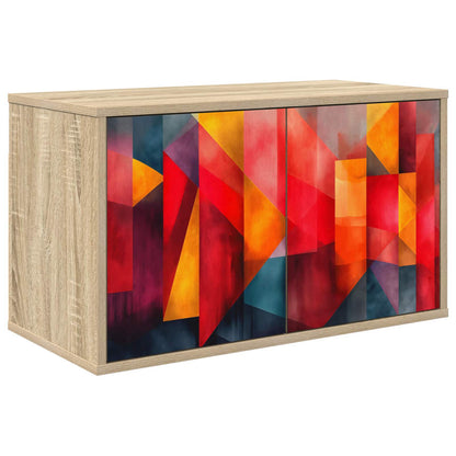 vidaXL Wall-mounted TV Cabinet HEESCH 69 x 33 x 40 cm Sonoma Oak 1