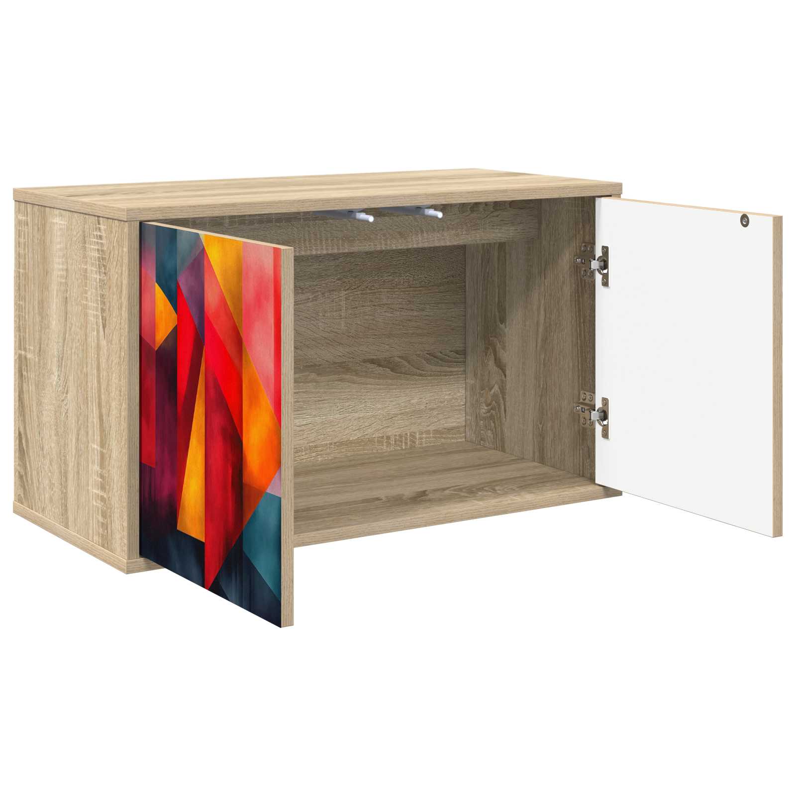 vidaXL Wall-mounted TV Cabinet HEESCH 69 x 33 x 40 cm Sonoma Oak 2