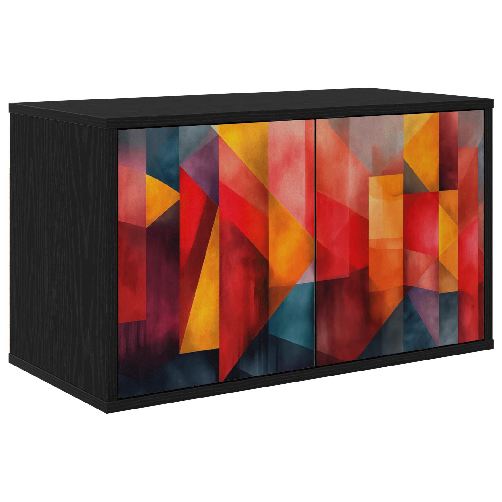 vidaXL Wall-mounted TV Cabinet HEESCH 69 x 33 x 40 cm Black Oak 1