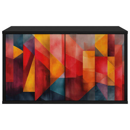vidaXL Wall-mounted TV Cabinet HEESCH 69 x 33 x 40 cm Black Oak 3