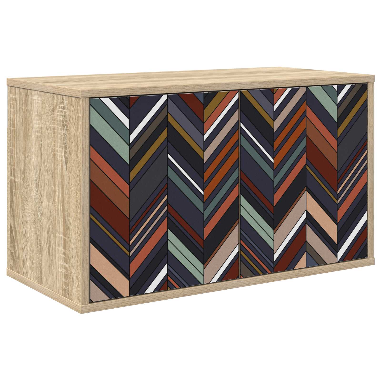 vidaXL Wall-mounted TV Cabinet OMMEN 69 x 33 x 40 cm Sonoma Oak 1