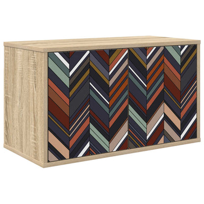 vidaXL Wall-mounted TV Cabinet OMMEN 69 x 33 x 40 cm Sonoma Oak 1