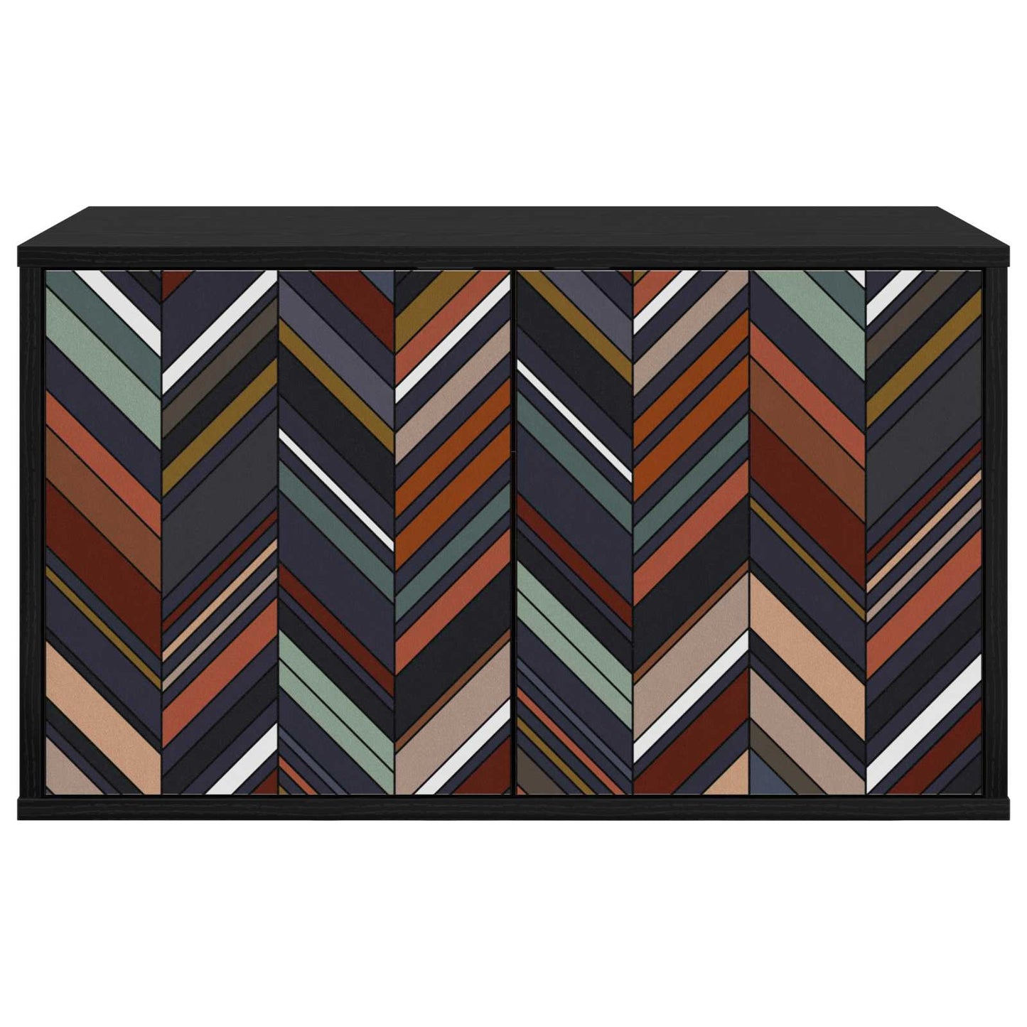 vidaXL Wall-mounted TV Cabinet OMMEN 69 x 33 x 40 cm Black Oak 3