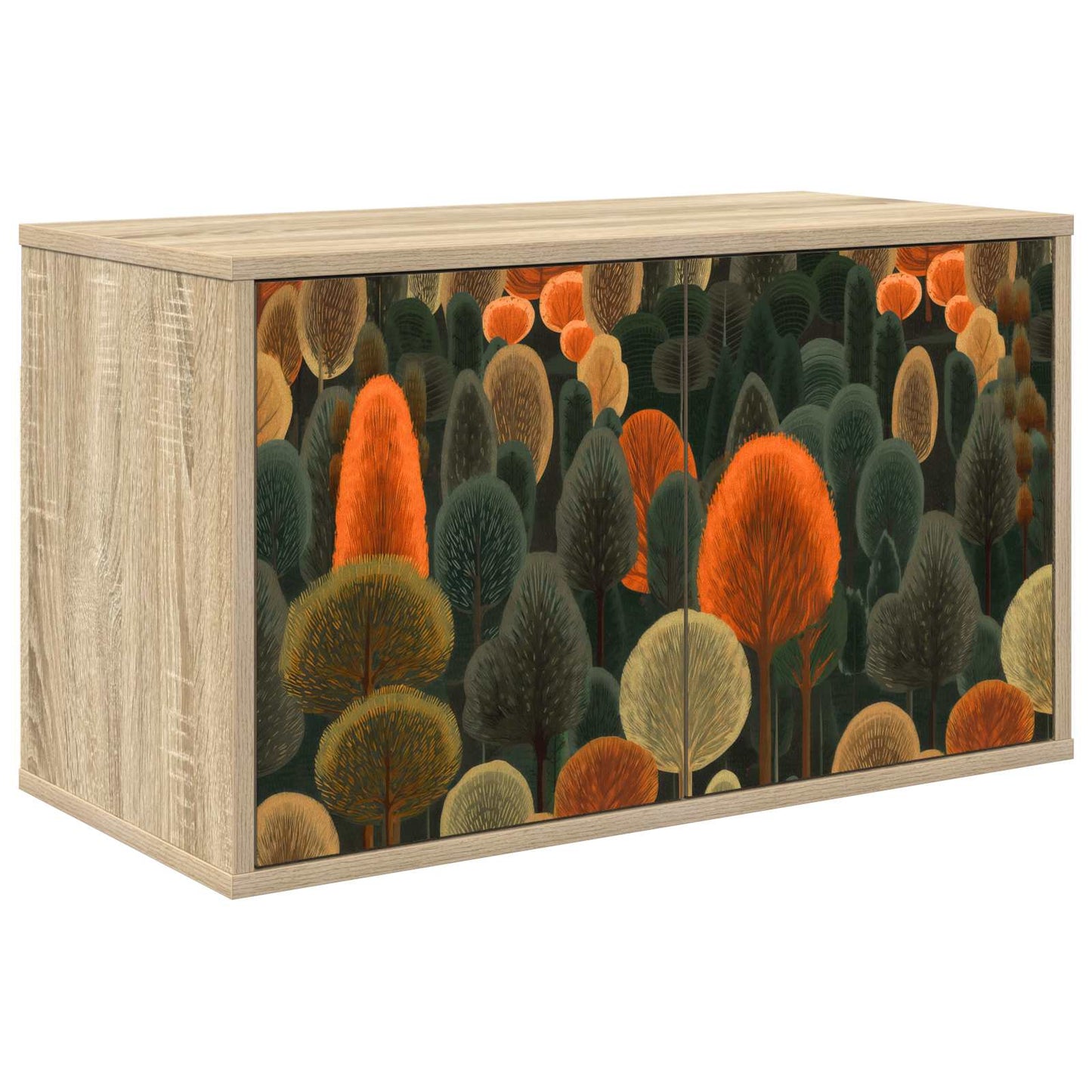 vidaXL Wall-mounted TV Cabinet ZAANDAM 69 x 33 x 40 cm Sonoma Oak 1
