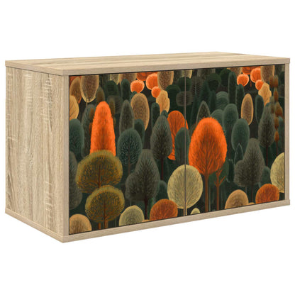 vidaXL Wall-mounted TV Cabinet ZAANDAM 69 x 33 x 40 cm Sonoma Oak 1