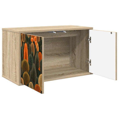 vidaXL Wall-mounted TV Cabinet ZAANDAM 69 x 33 x 40 cm Sonoma Oak 2