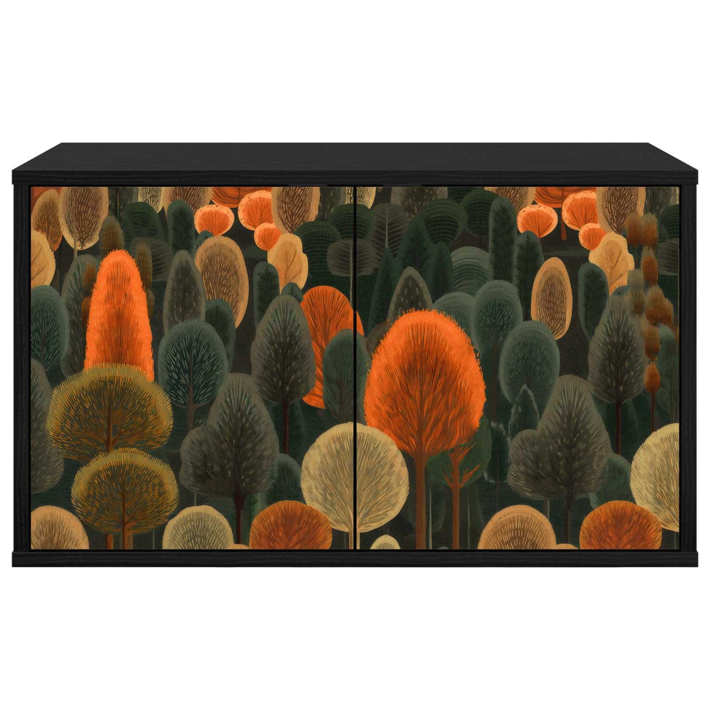vidaXL Wall-mounted TV Cabinet ZAANDAM 69 x 33 x 40 cm Black Oak 3
