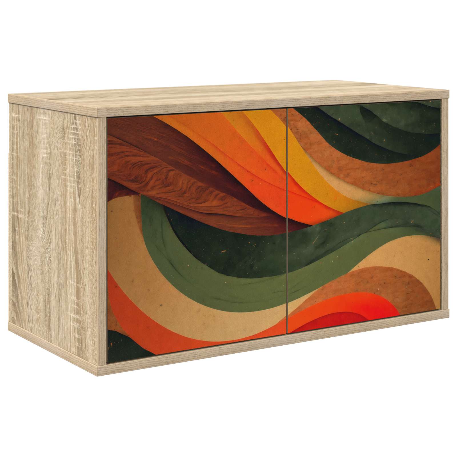 vidaXL Wall-mounted TV Cabinet BONN 69 x 33 x 40 cm Sonoma Oak 1