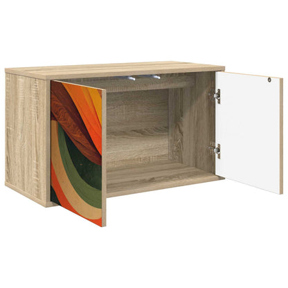 vidaXL Wall-mounted TV Cabinet BONN 69 x 33 x 40 cm Sonoma Oak 2