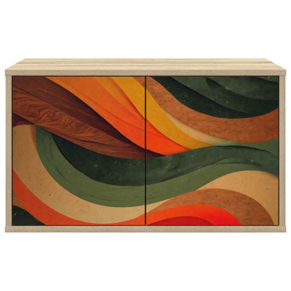 vidaXL Wall-mounted TV Cabinet BONN 69 x 33 x 40 cm Sonoma Oak 3