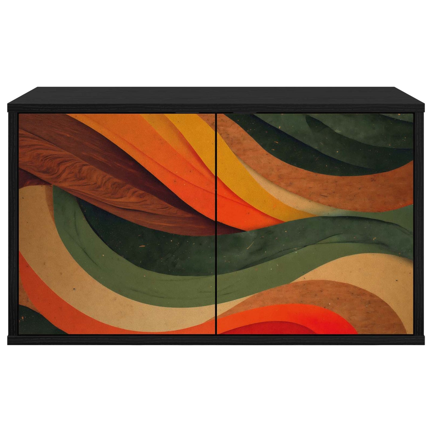 vidaXL Wall-mounted TV Cabinet BONN 69 x 33 x 40 cm Black Oak 3