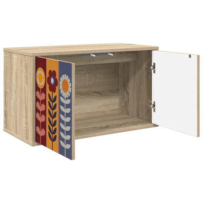 vidaXL Wall-mounted TV Cabinet ESSEN 69 x 33 x 40 cm Sonoma Oak 2