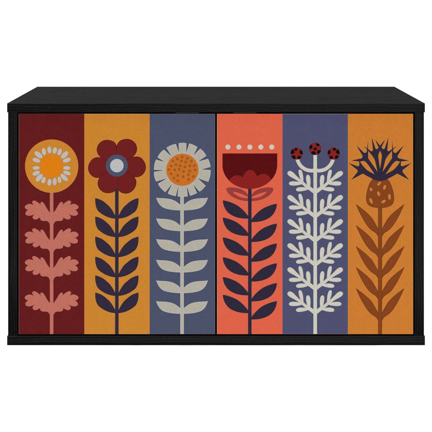 vidaXL Wall-mounted TV Cabinet ESSEN 69 x 33 x 40 cm Black Oak 3