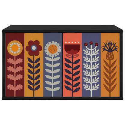 vidaXL Wall-mounted TV Cabinet ESSEN 69 x 33 x 40 cm Black Oak 3