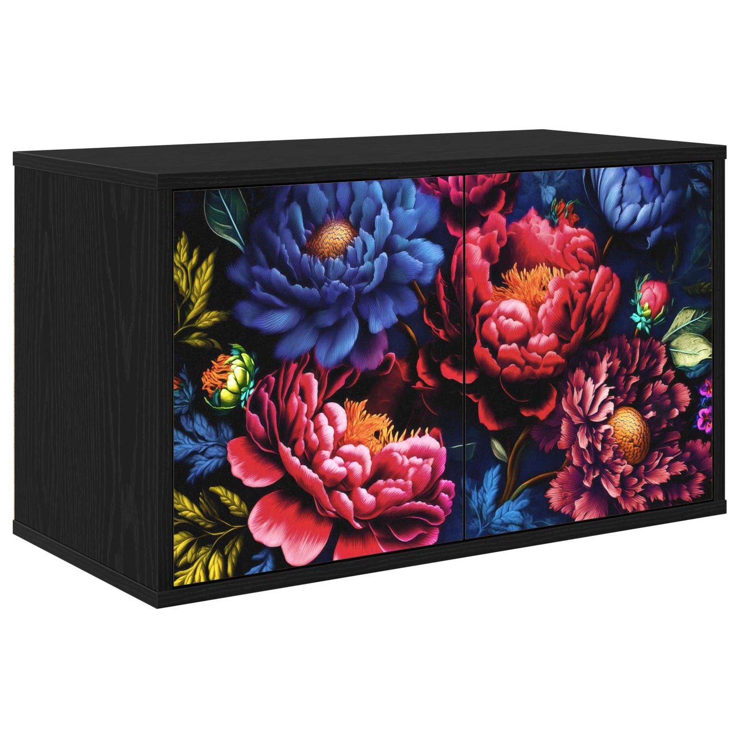 vidaXL Wall-mounted TV Cabinet KIEL 69 x 33 x 40 cm Black Oak 1