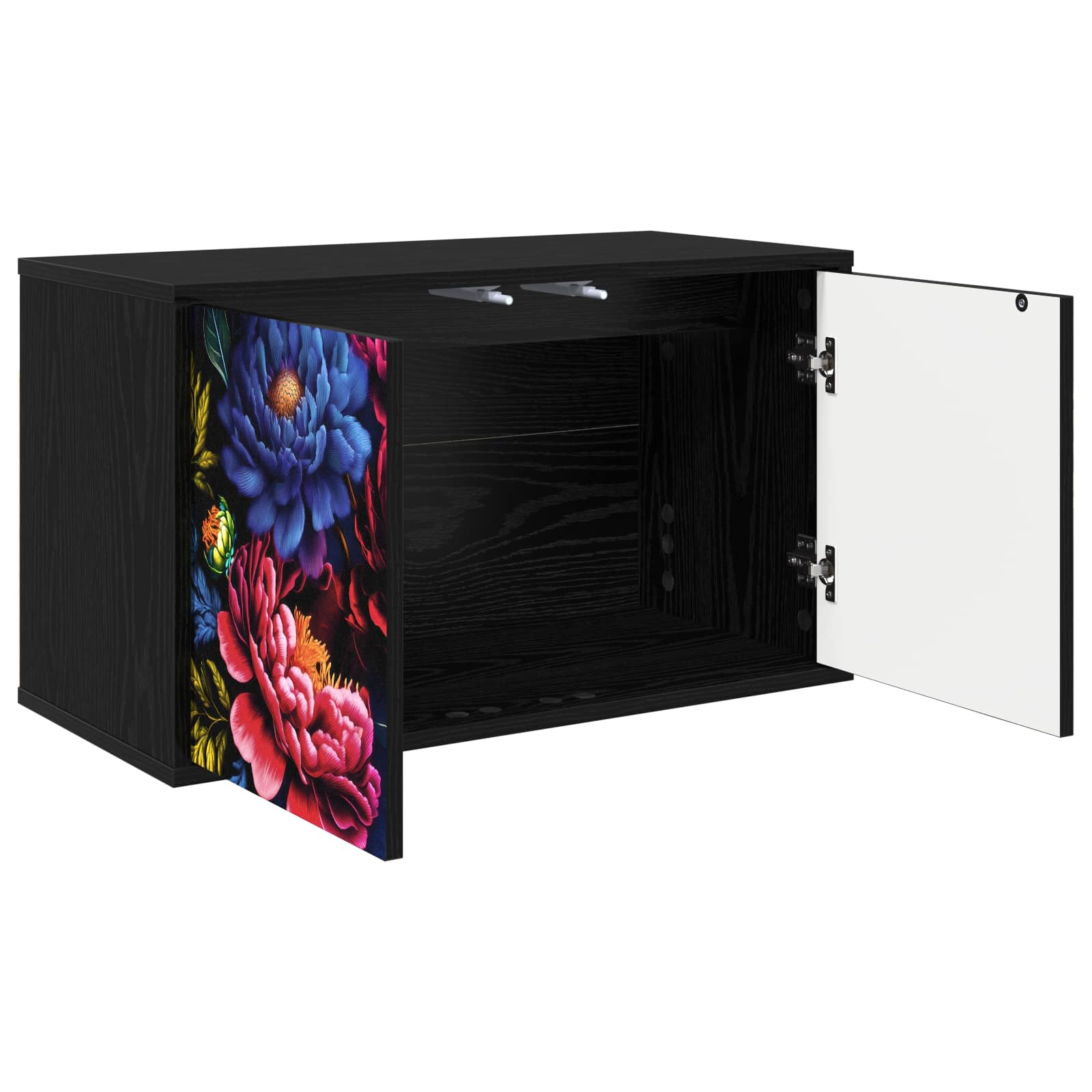 vidaXL Wall-mounted TV Cabinet KIEL 69 x 33 x 40 cm Black Oak 2