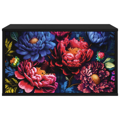 vidaXL Wall-mounted TV Cabinet KIEL 69 x 33 x 40 cm Black Oak 3