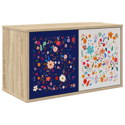 vidaXL Wall-mounted TV Cabinet MAINZ 69 x 33 x 40 cm Sonoma Oak 1