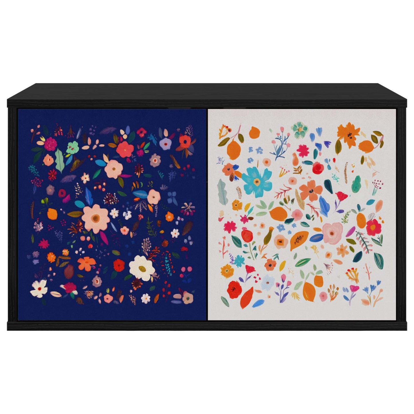 vidaXL Wall-mounted TV Cabinet MAINZ 69 x 33 x 40 cm Black Oak 3