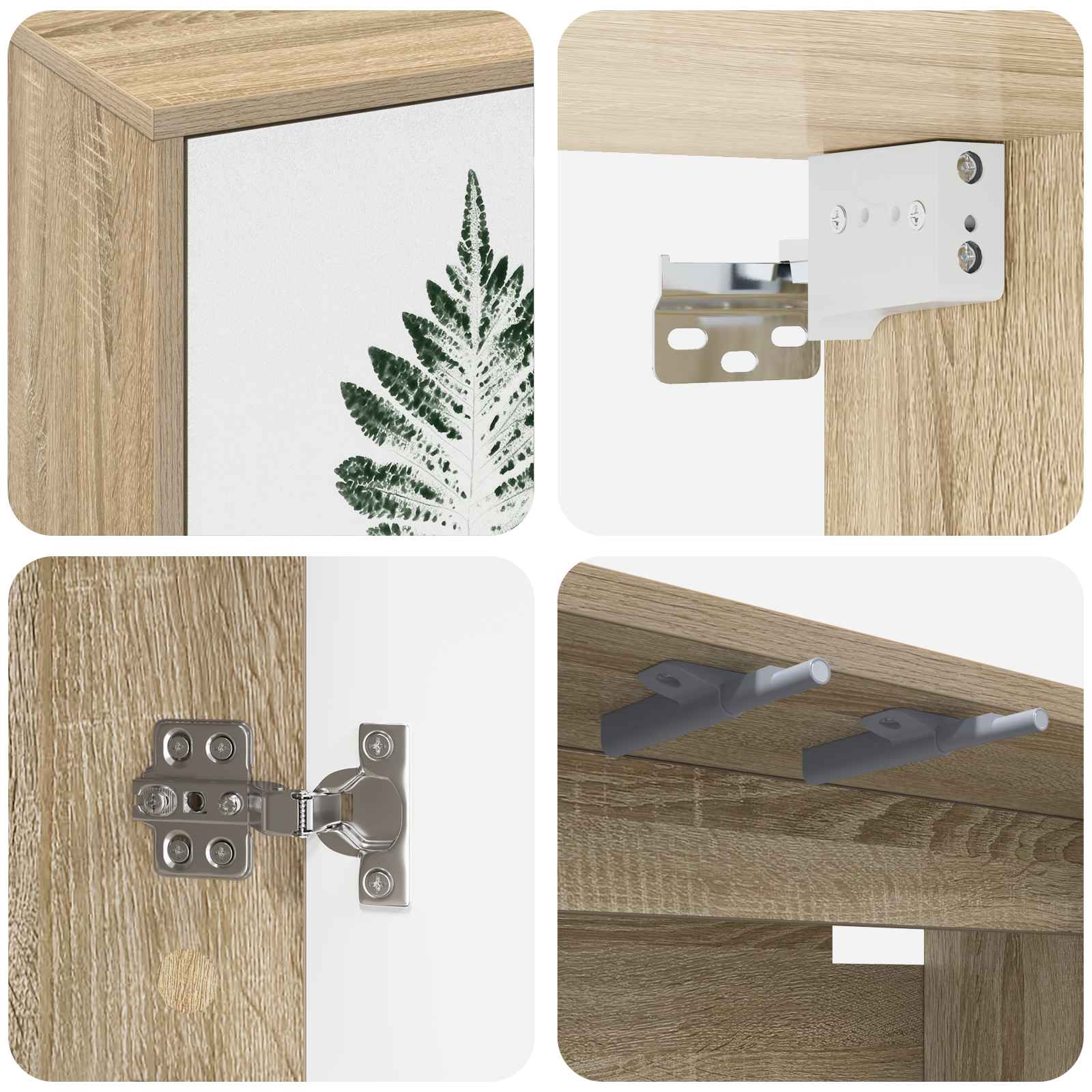 vidaXL Wall-mounted TV Cabinet HANAU 69 x 33 x 40 cm Sonoma Oak 5
