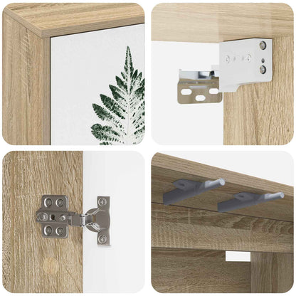vidaXL Wall-mounted TV Cabinet HANAU 69 x 33 x 40 cm Sonoma Oak 5