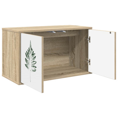vidaXL Wall-mounted TV Cabinet HANAU 69 x 33 x 40 cm Sonoma Oak 2