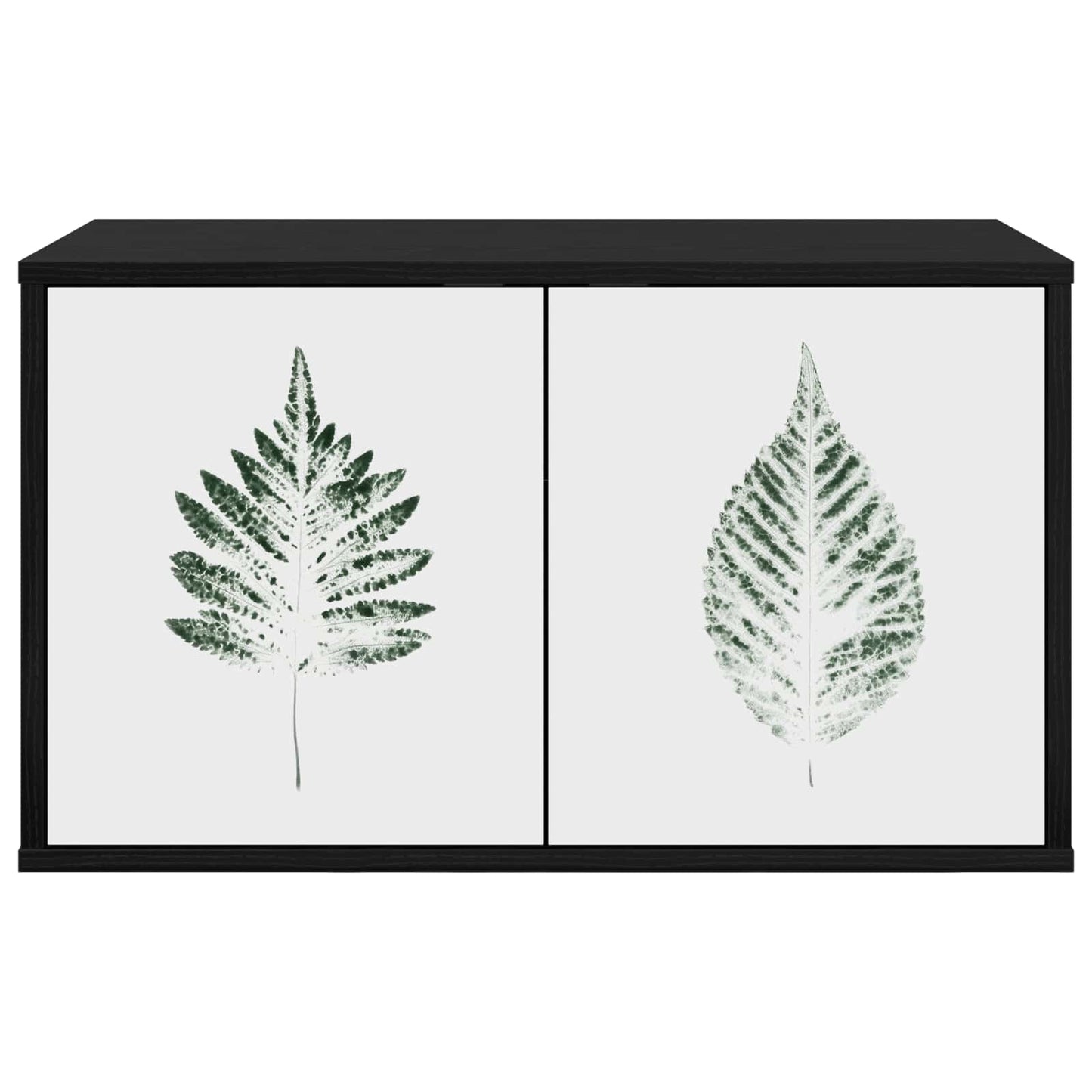 vidaXL Wall-mounted TV Cabinet HANAU 69 x 33 x 40 cm Black Oak 3